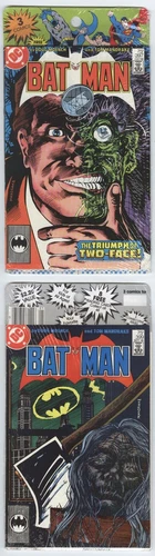 VINTAGE 1986 BATMAN 3-BOOK VALUE PACK 397-399 w/8-CARDS (MOC) RARE 2nd PRINTS*