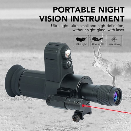 850nm Digital Night Vision Monocular 7X Infrared Scope Cross Cursor 200-400m