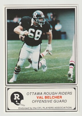 1982 Jogo Val Belcher Card #3 Ottawa Rough Riders Houston | eBay