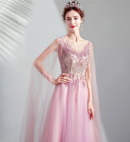 Pink fairy dress style tulle irregular princess dress A51 main image 1