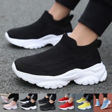 Kids Walking Running Shoes Boy Girl Casual Slip-on Trainers Athletic Sneaker
