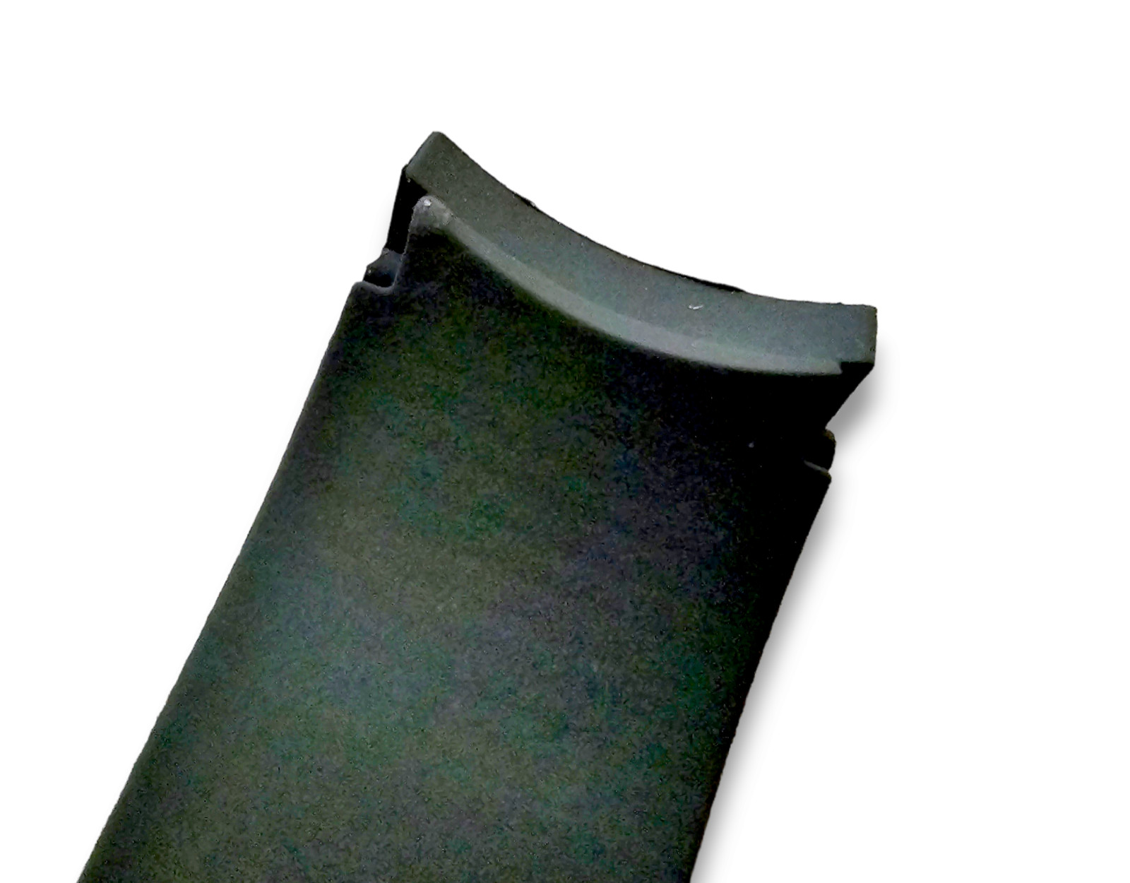 Curved End Silicone Rubber Deployment Watch Strap Band 16 18 20 22 24 26mm Black