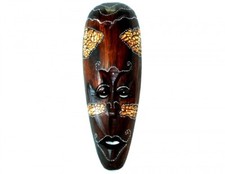 WOOD CARVING MASK LOMBOK No. 01 BALI WALL DECORATIVE COLLECTION WOODEN MASK