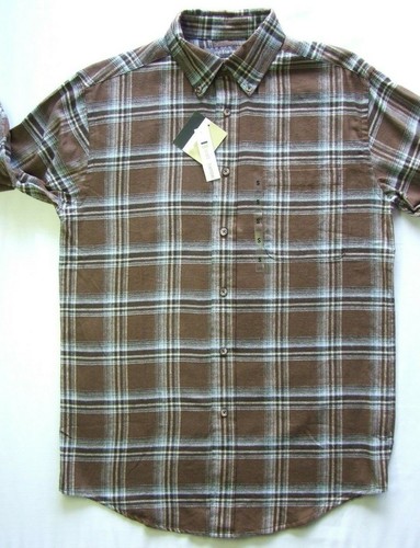 Croft & Barrow Plaid Button Down Long Sleeve Shirt Men's Small New Brown Checks - Picture 2 of 8