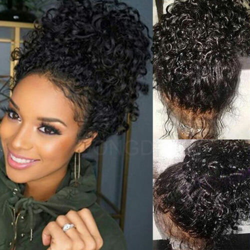 100% Indian Remy Human Hair Wigs Deep Wave Curly 360 Lace Front/Full Lace  Wig hm | eBay