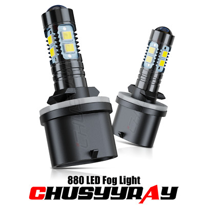 2Pcs LED Fog Light Bulbs White High Power Kit For Ford E-250 Econoline 1996-2000