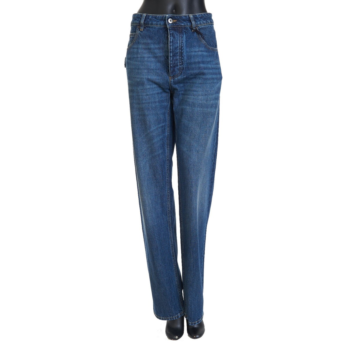 BOTTEGA VENETA 900$ Indigo Blue Denim Trousers - Boyfriend Fit
