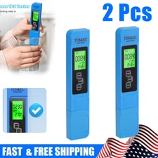 2Pc 3-in-1 TDS Meter Digital Tester Water TDS EC & Temperature Testing 0-9990ppm