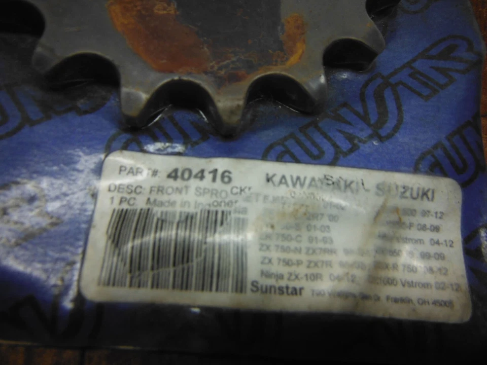 Piñones delanteros de acero Sunstar 40416 para piñones de transmisión cx NUEVO STOCK ANTIGUO Foto 4 de 4