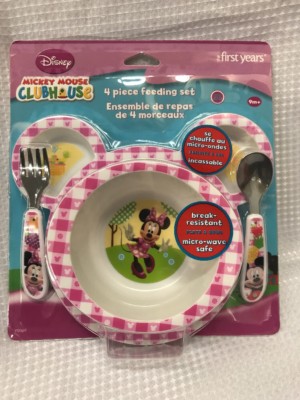 The First Years Disney Baby Minnie Mouse 4-Piece Feeding Set (8b)