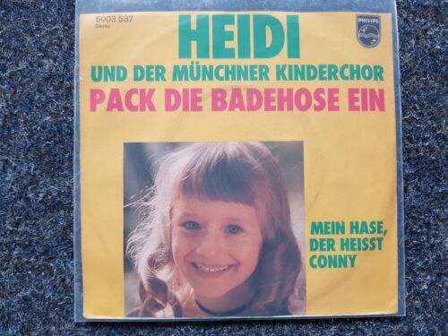 7" Single Vinyl Heidi - Pack die Badehose ein / Coverversion Cornelia Froboess - Afbeelding 1 van 1