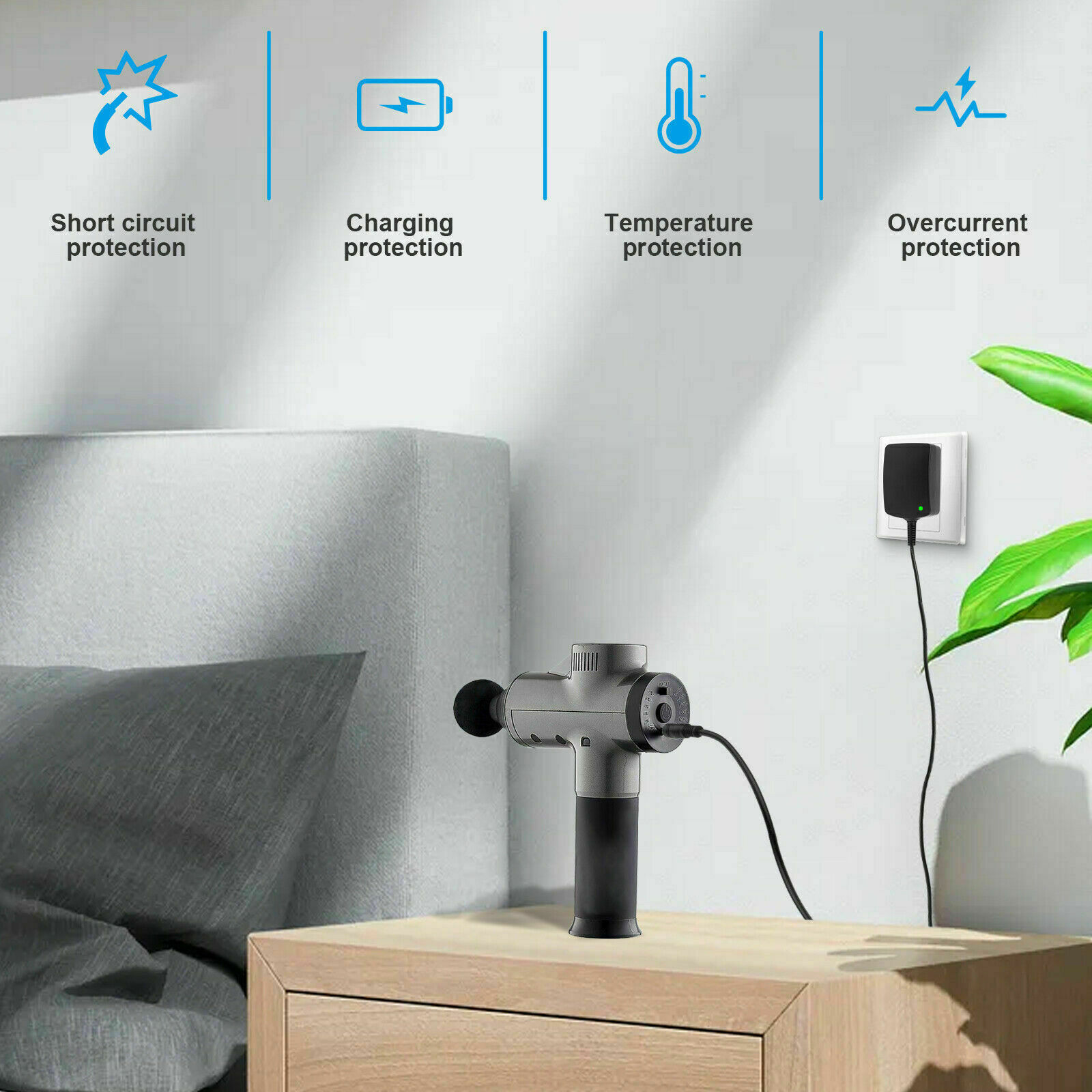 24V/25.2V Massage Gun Battery Charger Power Cord Muscle Blaster Power