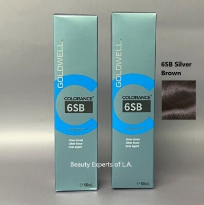 2 PACK Goldwell Colorance Demi-Color Tube - 2oz / 60ml -  6SB Silver Brown