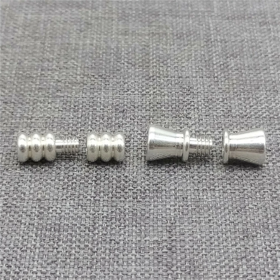 2pcs of 925 Sterling Silver Barrel Screw Clasps for Bracelet Necklace - Image 4 of 4