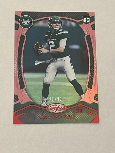 Zach Wilson 2021 Panini Certified RC Rookie Mirror RED #102 JETS BYU 86/99 RC