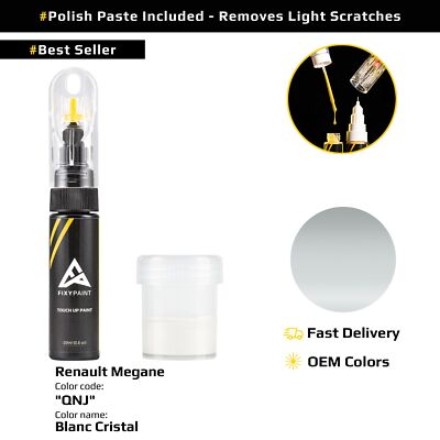 Touch up Paint for Renault Megane Code: QNJ Blanc Cristal