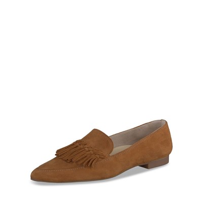 Paul Green Womens Tan Suede Slip-On 