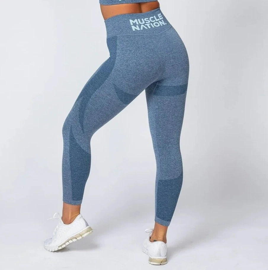 Shape Up Seamless Full Length Leggings - Poppy Marl - Muscle Nation