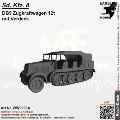 Sd. Kfz. 8 DB9 Zugkraftwagen 12t mit Verdeck
