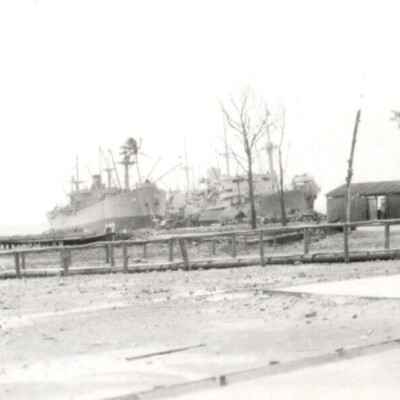 1930s Ship Yard Photograph