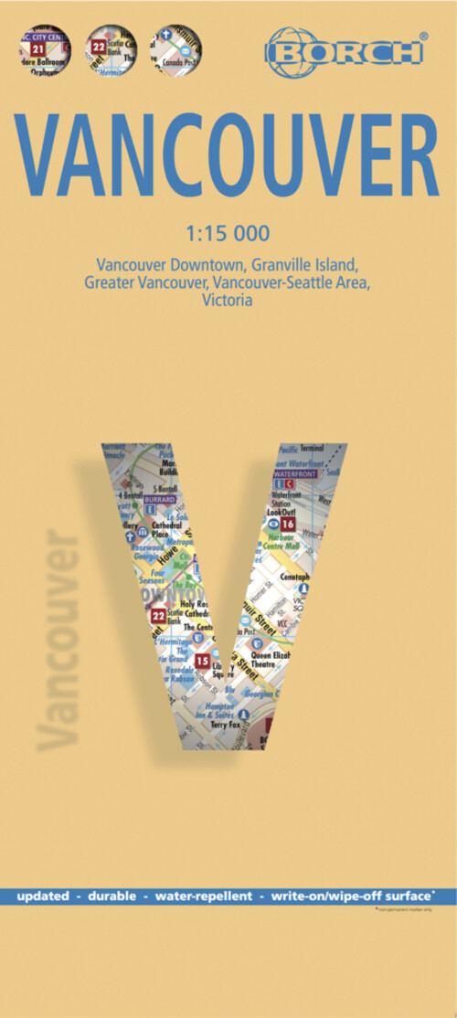 Thumbnail - Borch Map Vancouver (land-)karte Mehrfarbendruck. Gefalzt 2 S. Deutsch
