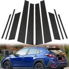 10pcs Carbon Fiber Pillar Posts Set Cover Kit Fit For Subaru Crosstrek 2018-2023