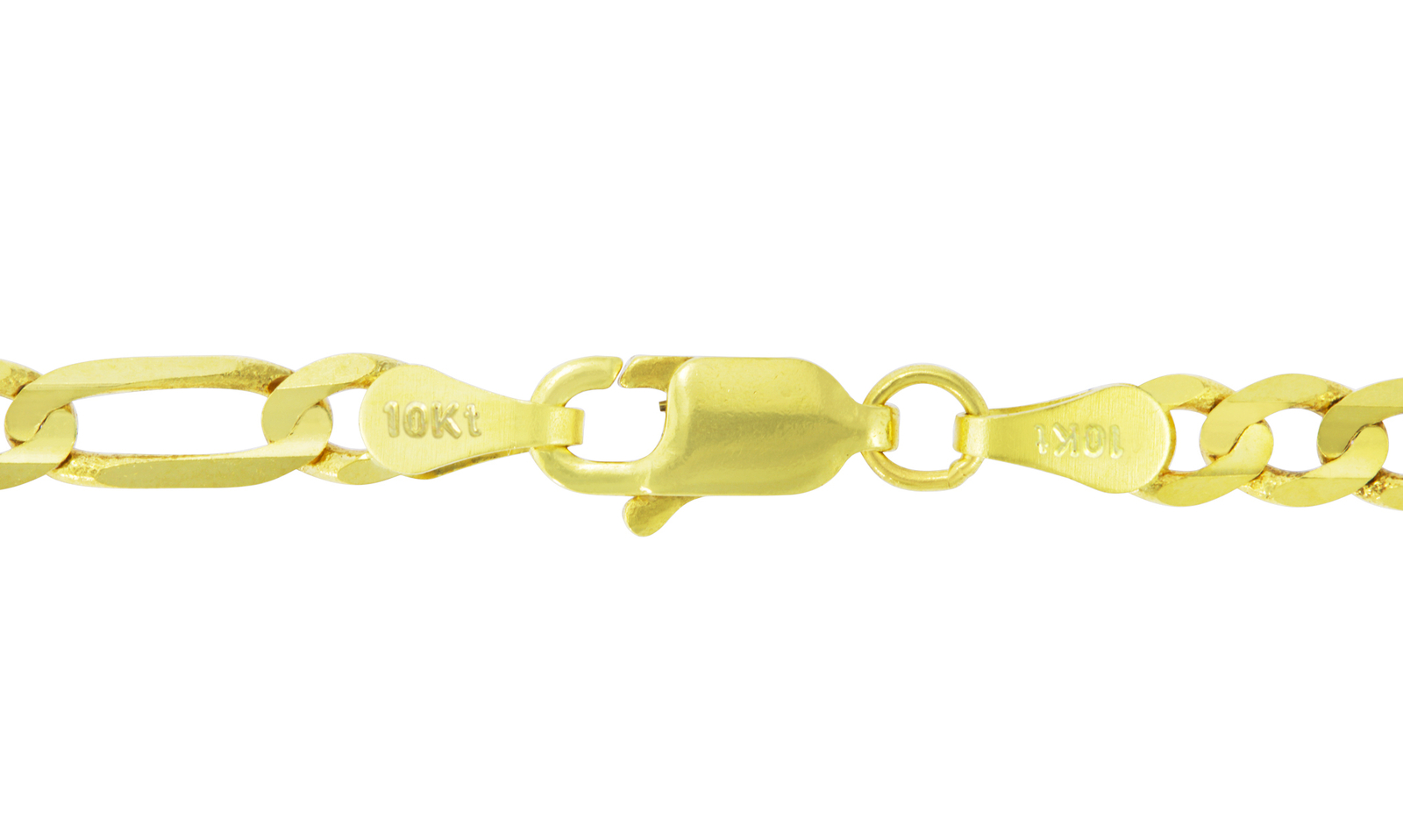 14K Yellow Gold Figaro Chain Necklace – 4.5mm Italian Link, 20 Inch, Lobster Clasp