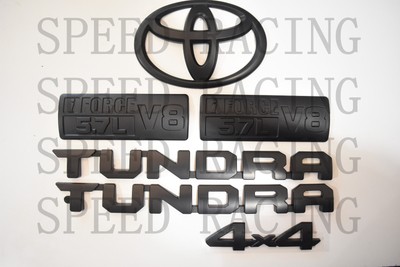 FOR 2014-2019 Toyota Tundra Matte Black Out Emblem Badges tailgate 6 Piece Kit | eBay
