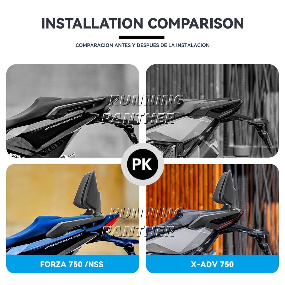 For Honda X-ADV 750 XADV750 2021 2022 Rear Passenger Backrest