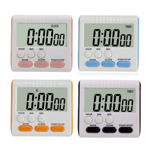 Digitale Küche Timer Alarm magnetische Rückseite großes LCD Display Count Up/ - Bild 1 von 5