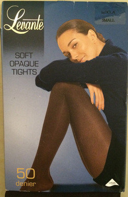 LEVANTE Soft Opaque Tights 50 Denier in Mocha - Size S NWT NEW