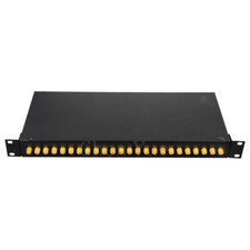 24 Port Rack Mount Fiber Termination Box Patch Panel ODF 24 Cores ST UPC Frame