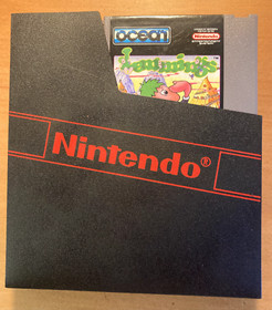 NES ~ LEMMINGS Nintendo Game 3 Screw NES-LG-UKV Cart + Sleeve Pal A