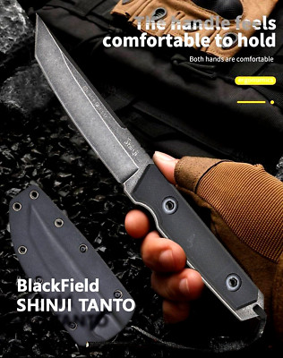 BlackField 88225 | SHINJI TANTO Messer | 440Stahl | Handseil | G10 Scheide