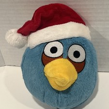 Angry Birds Plush Christmas Hat Blue Bird 6  No Sound Commonwealth 2011
