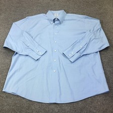 Brooks Brothers Dress Shirt Mens 18 34/35 Blue Regent Non Iron Supima Stretch