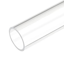 Acrylic Pipe Clear Rigid Round Plastic Tube 22mm 7/8" ID 26mm 1" OD 10"