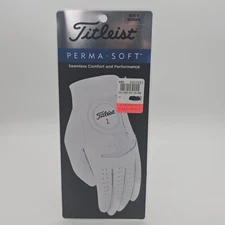 Titleist Perma-Soft Leather Golf Glove Men's Medium Comfort Grip White Durable