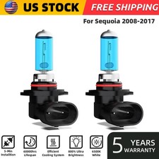 2PCS For Toyota Sequoia 2008-17 9145 Halogen Headlight Bulbs Kit Fog Beam 6000K