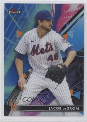 2021 Topps Finest Purple/Aqua Vapor Refractor 47/250 Jacob deGrom #53 11jv