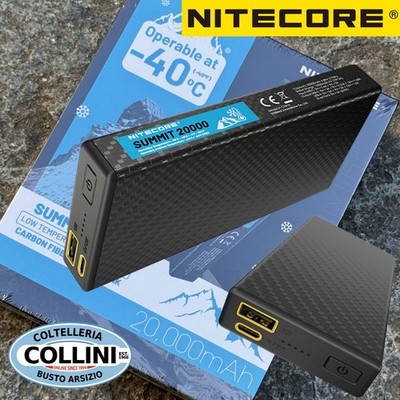 Nitecore - SUMMIT 20000 - Powerbank aus basfester Kohlefaser...