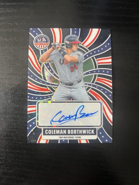 Coleman Borthwick 2026 Panini USA Baseball Stars & Stripes Black Disco Auto 1/1