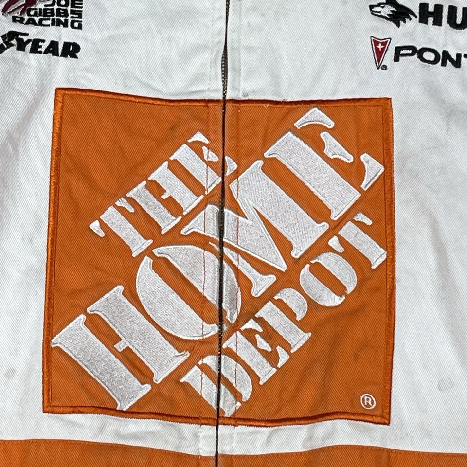 Chaqueta Tony Stewart Nascar Para Hombre XL Naranja Blanca Home Depot Chase Auténtica Foto 3 de 4