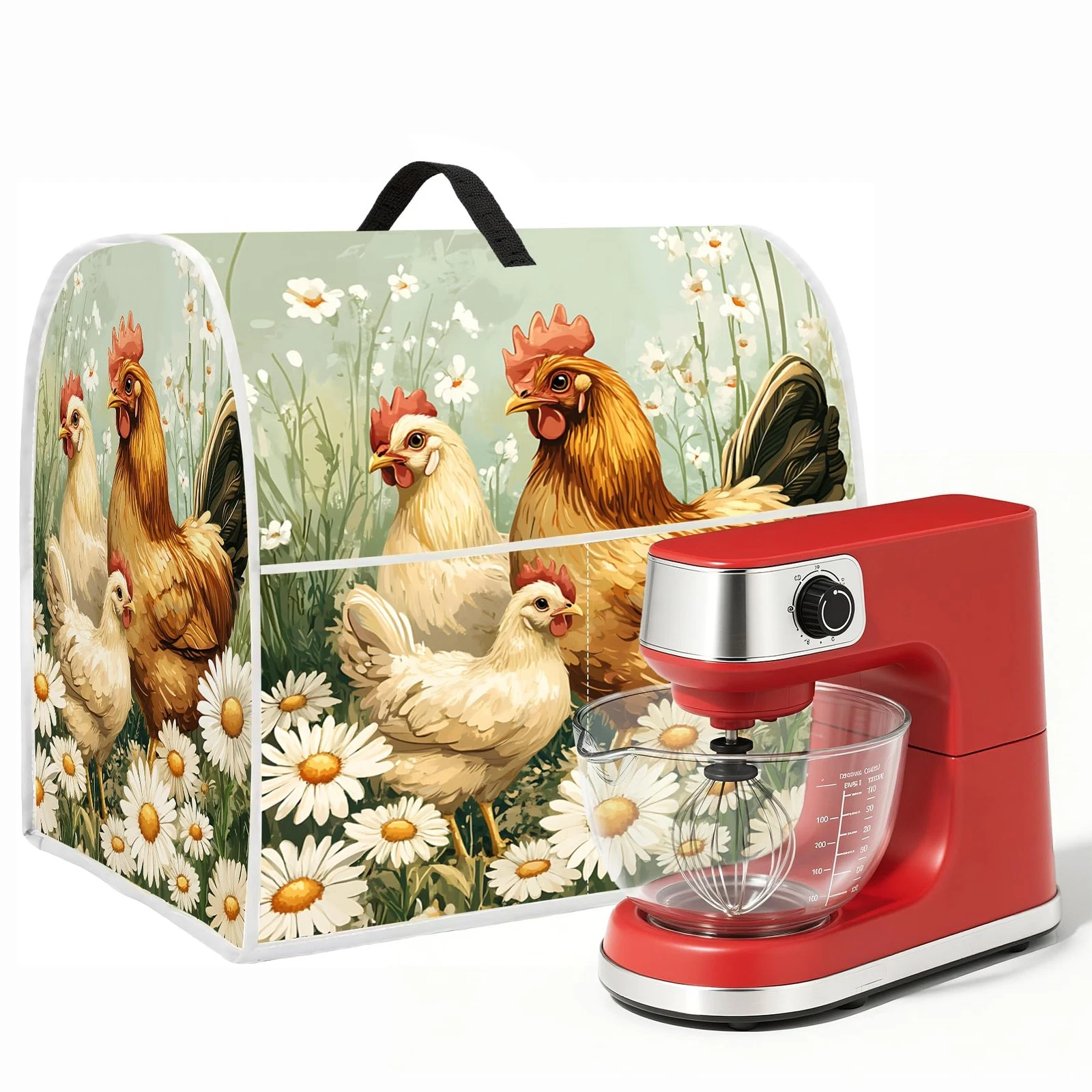 6–8 Quart Stand Mixer Cover with Pockets, Dust Cover for Countertop Kitchen A...