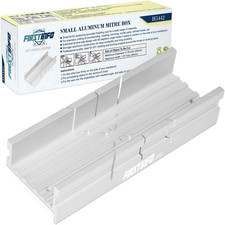 FIRSTINFO 5.5 Inch Metal Small Aluminum Miter Box | for Manual Saw, for Hand Saw