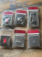 Screw less Brushed Metal Switch Sockets