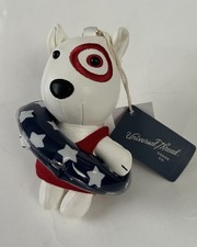 Target Bullseye Dog Patriotic Beach Summer Bag Charm Universal Thread Keychain