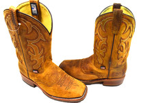 Double H Men 8 2E I.C.E. Saddle Vamp Western Work Boot Square SOFT Toe USA MADE
