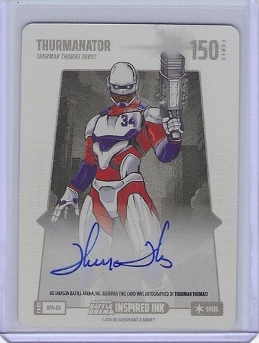 Thurman Thomas 2024 Bo Jackson Battle Arena Thurmantor Inspired Ink Auto