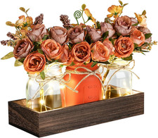 3 Pcs Mason Jar Centerpiece Table Decorations for Kitchen Table Decor Rustic Far